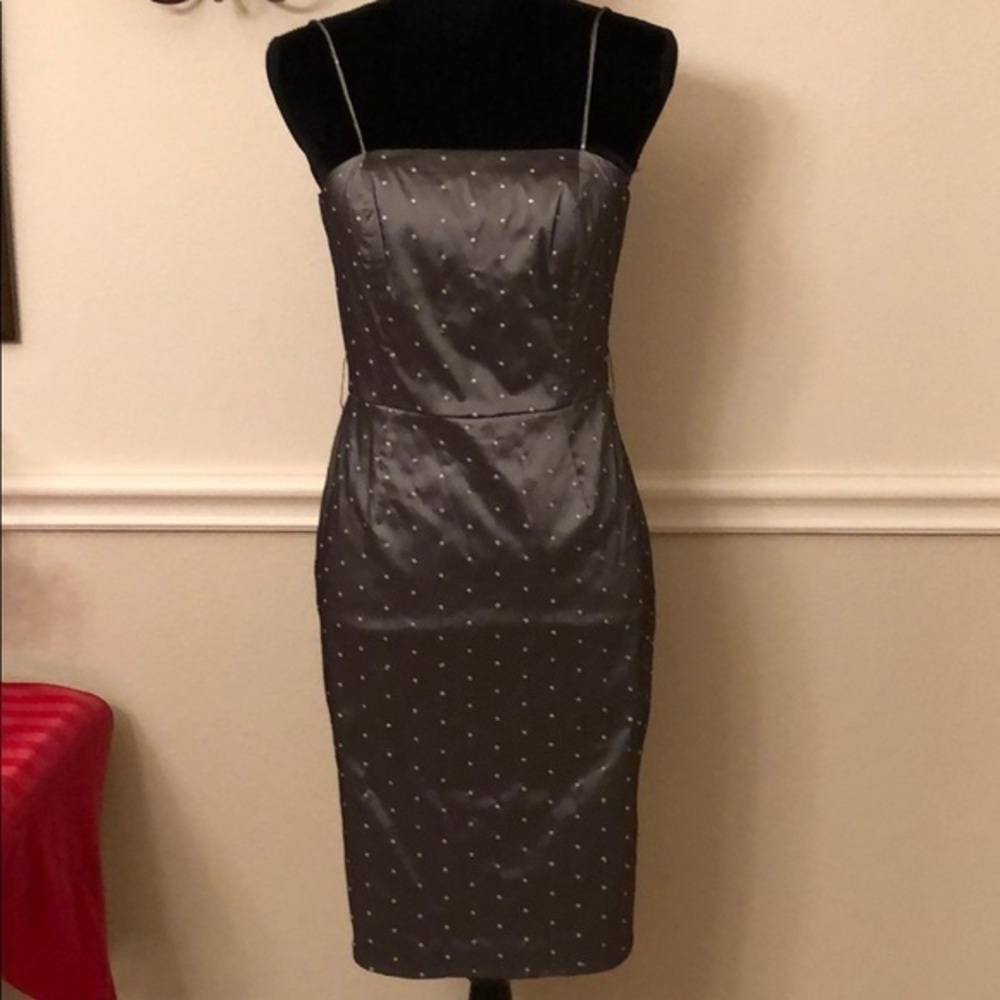🌺 CHETTA B  gray dress size 4